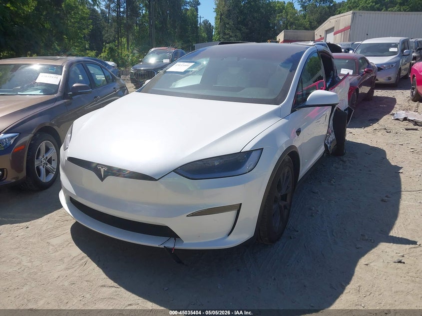 2025 Tesla Model x VIN 7SAXCBE54SF466950 IAAI salvage auction — REAR END, Salvage (Georgia), sold $24,025 on 2026-07-16 (photo 2)