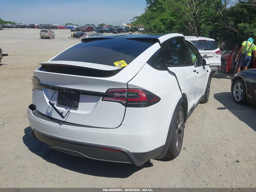 2025 Tesla Model x VIN 7SAXCBE54SF466950 IAAI salvage auction — REAR END, Salvage (Georgia), sold $24,025 on 2026-07-16 (photo 4)