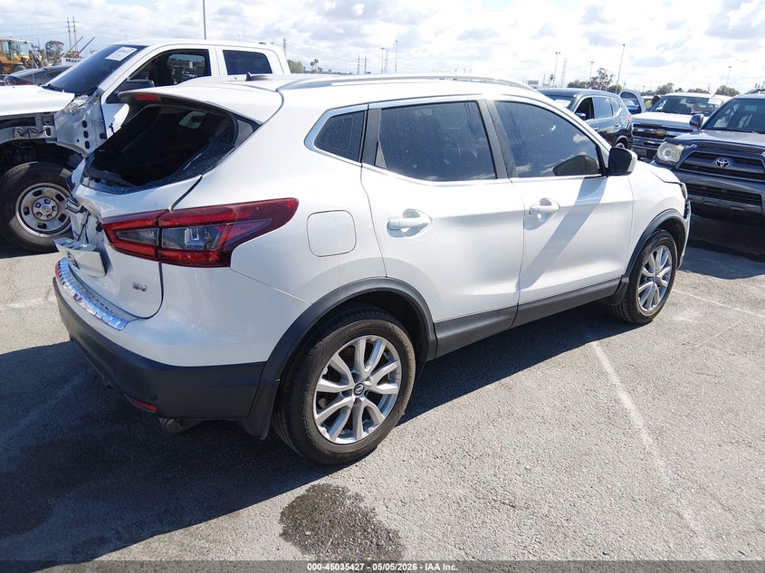 2021 Nissan Rogue sport VIN JN1BJ1BV8MW570581 IAAI salvage auction — FRONT & REAR, Salvage (California), sold $1,150 on 2026-07-09 (photo 4)