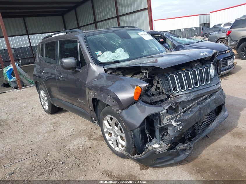 2018 Jeep Renegade VIN ZACCJABB7JPG70882 IAAI salvage auction — FRONT END, Salvage (Texas), sold $650 on 2026-07-28 (photo 1)