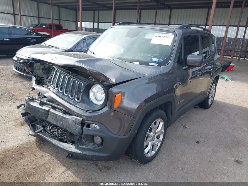 2018 Jeep Renegade VIN ZACCJABB7JPG70882 IAAI salvage auction — FRONT END, Salvage (Texas), sold $650 on 2026-07-28 (photo 2)