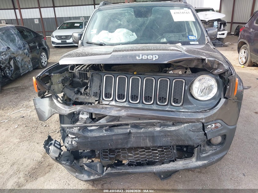 2018 Jeep Renegade VIN ZACCJABB7JPG70882 IAAI salvage auction — FRONT END, Salvage (Texas), sold $650 on 2026-07-28 (photo 6)