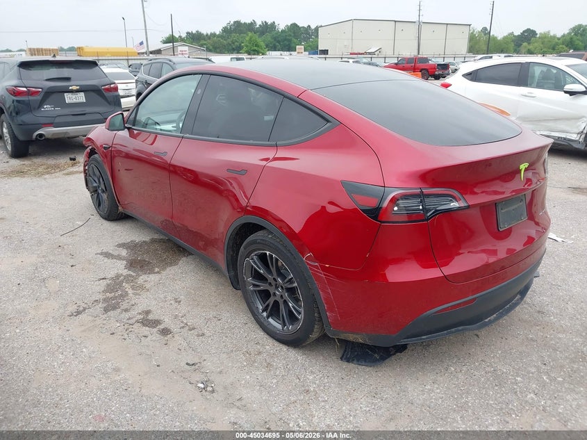 2024 Tesla Model y VIN 7SAYGAEE8RF155311 IAAI salvage auction — FRONT & REAR, Original (Texas), sold $14,400 on 2026-07-09 (photo 3)