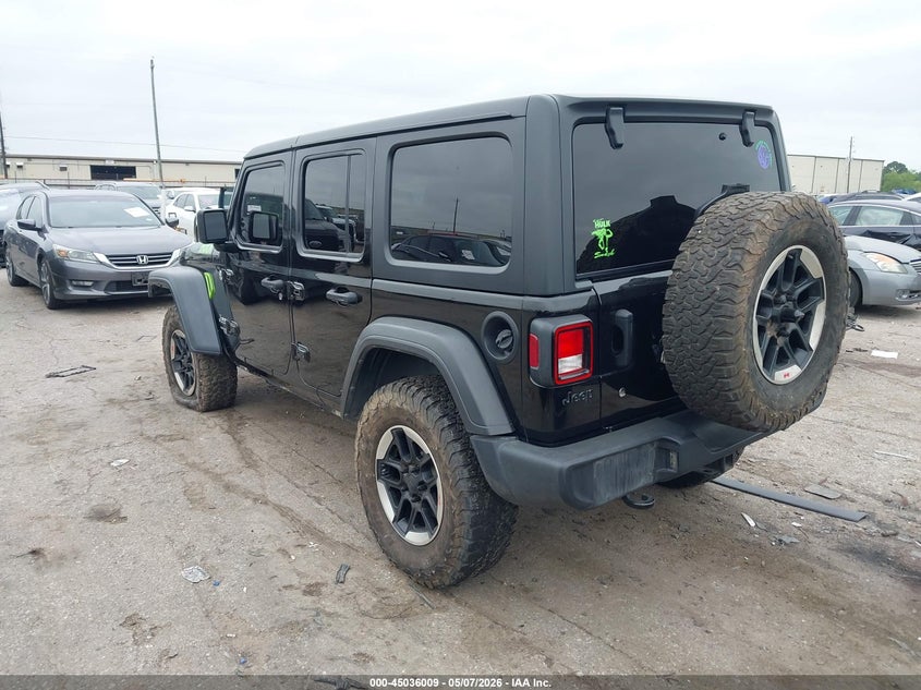 2018 Jeep Wrangler / VIN 1C4HJXDG6JW267819 IAAI salvage auction — LEFT FRONT, Salvage (Texas), sold $7,600 on 2026-07-24 (photo 3)
