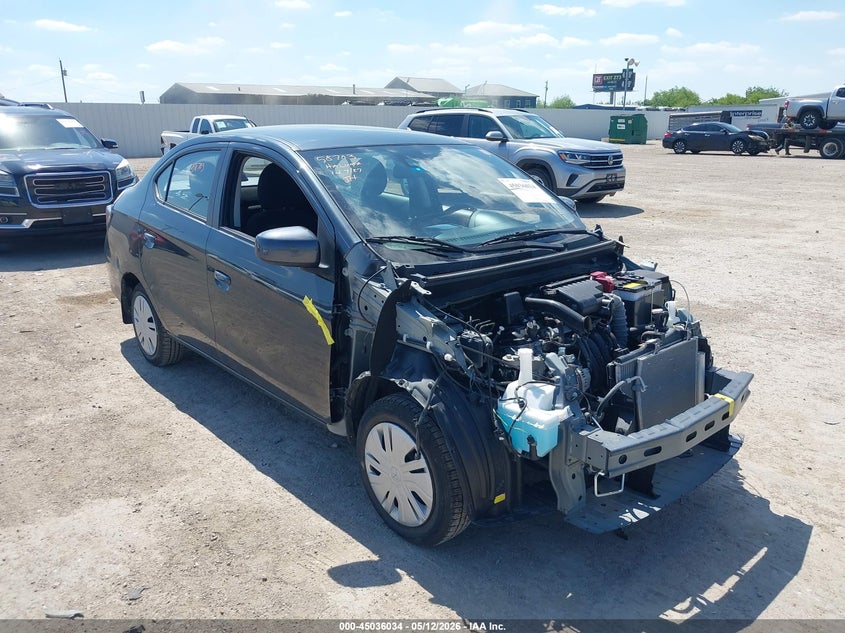 2024 Mitsubishi Mirage VIN ML32FUFJ7RHF16312 IAAI salvage auction — FRONT END, Salvage Title, sold $2,550 on 2026-07-29 (photo 1)