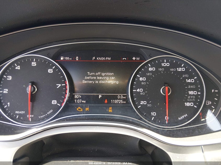 2016 Audi A6 VIN WAUGFAFC9GN131782 IAAI salvage auction — REAR END, Salvage (Louisiana), sold $5,200 on 2026-07-19 (photo 7)