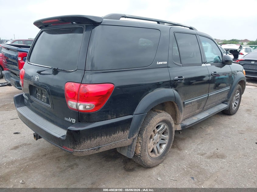 2005 Toyota Sequoia VIN 5TDZT38A95S260138 IAAI salvage auction — UNKNOWN, Original (Texas), sold $1,350 on 2026-07-09 (photo 4)