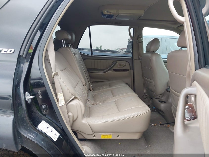 2005 Toyota Sequoia VIN 5TDZT38A95S260138 IAAI salvage auction — UNKNOWN, Original (Texas), sold $1,350 on 2026-07-09 (photo 8)