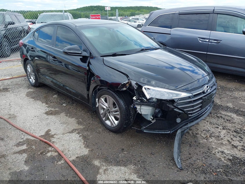 2019 Hyundai Elantra VIN KMHD84LF1KU864290 IAAI salvage auction — FRONT END, Original (Texas), sold $3,800 on 2026-07-21 (photo 1)