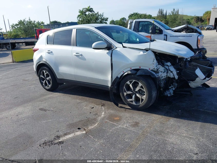 2022 Kia Sportage VIN KNDPM3AC5N7009899 IAAI salvage auction — FRONT END, Rebuildable (Florida), sold $2,250 on 2026-07-23 (photo 1)