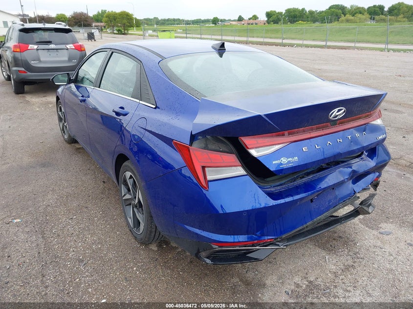 2022 Hyundai Elantra VIN KMHLP4AG7NU352192 IAAI salvage auction — REAR END, Salvage (Illinois), sold $4,000 on 2026-07-15 (photo 3)