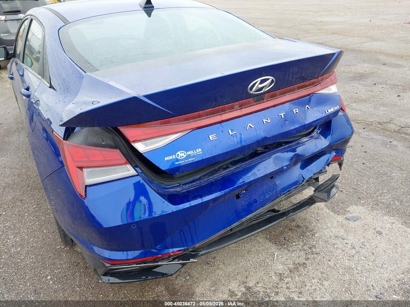 2022 Hyundai Elantra VIN KMHLP4AG7NU352192 IAAI salvage auction — REAR END, Salvage (Illinois), sold $4,000 on 2026-07-15 (photo 6)
