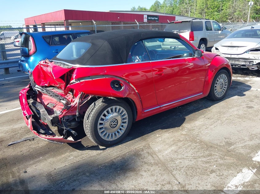 2013 Volkswagen Beetle VIN 3VW5P7AT8DM820393 IAAI salvage auction — REAR END, Salvage (North Carolina), sold $750 on 2026-07-09 (photo 4)