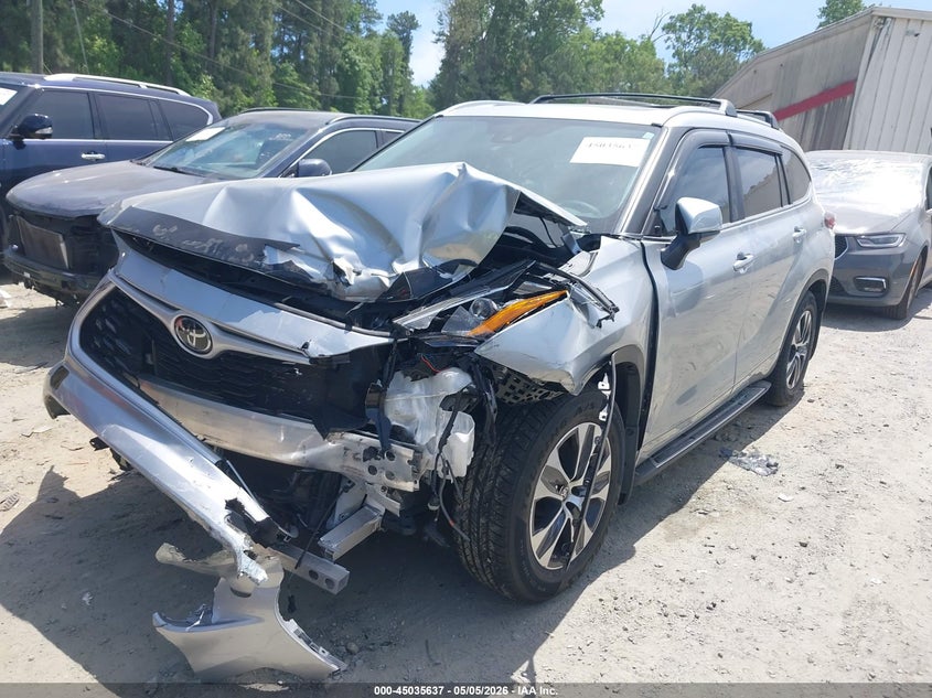 2023 Toyota Highlander VIN 5TDKDRAH6PS524962 IAAI salvage auction — FRONT END, Salvage (Georgia), sold $9,000 on 2026-07-21 (photo 2)