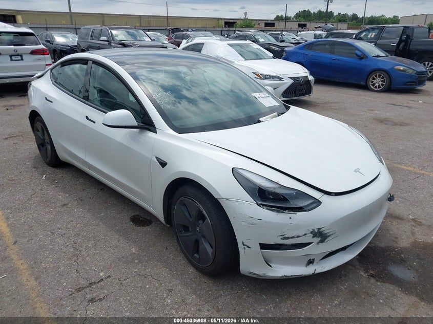2023 Tesla Model 3 VIN 5YJ3E1EA4PF602370 IAAI salvage auction — RIGHT FRONT, Original (Texas), sold $8,200 on 2026-07-16 (photo 1)