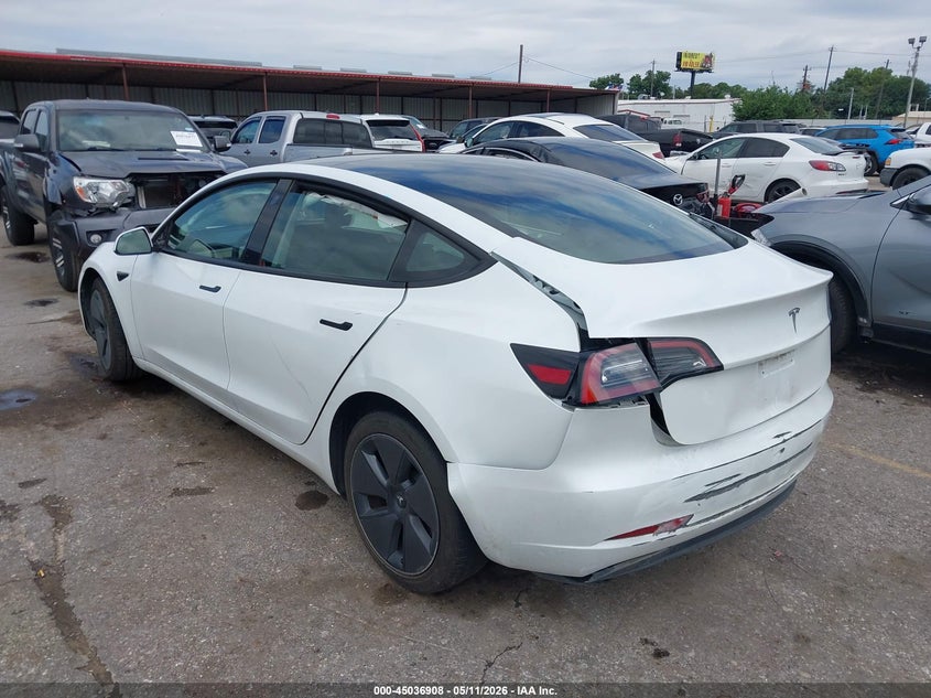 2023 Tesla Model 3 VIN 5YJ3E1EA4PF602370 IAAI salvage auction — RIGHT FRONT, Original (Texas), sold $8,200 on 2026-07-16 (photo 3)