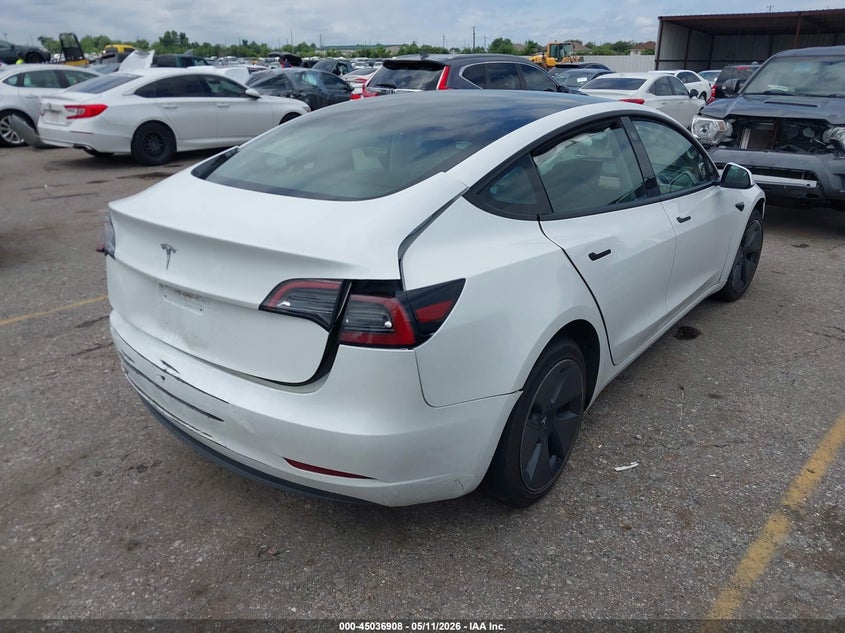 2023 Tesla Model 3 VIN 5YJ3E1EA4PF602370 IAAI salvage auction — RIGHT FRONT, Original (Texas), sold $8,200 on 2026-07-16 (photo 4)