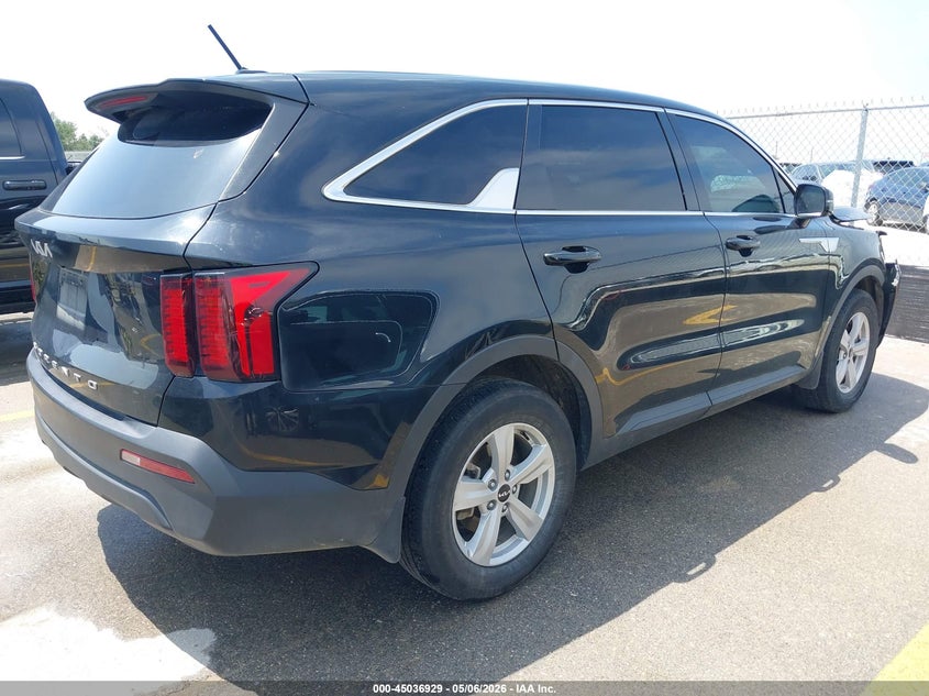 2022 Kia Sorento VIN 5XYRG4LC4NG097205 IAAI salvage auction — FRONT END, Original (Texas), sold $7,500 on 2026-07-24 (photo 4)