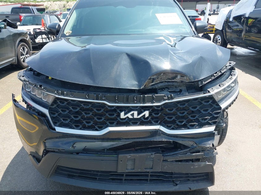 2022 Kia Sorento VIN 5XYRG4LC4NG097205 IAAI salvage auction — FRONT END, Original (Texas), sold $7,500 on 2026-07-24 (photo 6)