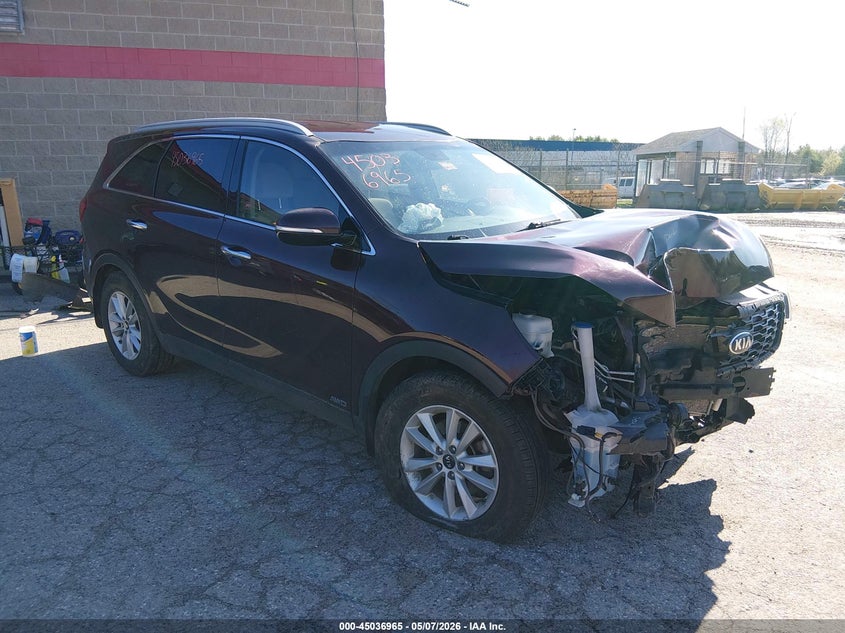 2019 Kia Sorento VIN 5XYPGDA35KG520766 IAAI salvage auction — FRONT END, Salvage (Maine), sold $950 on 2026-07-13 (photo 1)