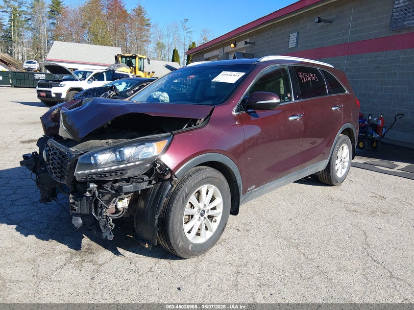 2019 Kia Sorento VIN 5XYPGDA35KG520766 IAAI salvage auction — FRONT END, Salvage (Maine), sold $950 on 2026-07-13 (photo 2)
