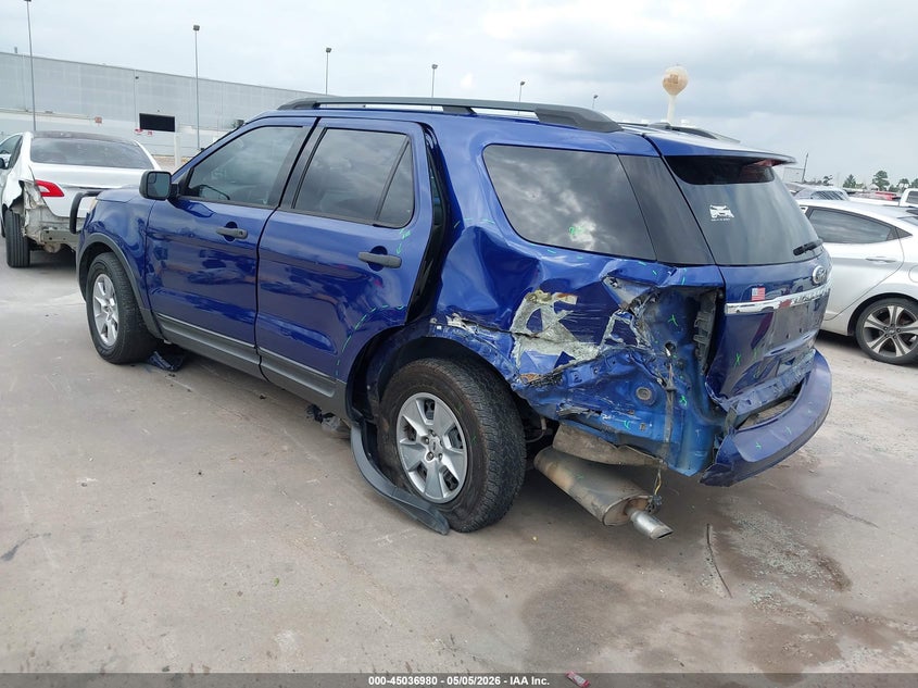 2014 Ford Explorer VIN 1FM5K7B80EGB42340 IAAI salvage auction — LEFT REAR, Salvage (Texas), sold $725 on 2026-07-09 (photo 3)