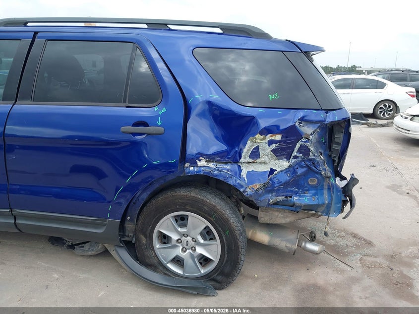 2014 Ford Explorer VIN 1FM5K7B80EGB42340 IAAI salvage auction — LEFT REAR, Salvage (Texas), sold $725 on 2026-07-09 (photo 6)