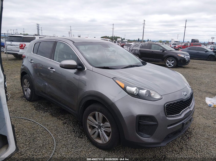 2018 Kia Sportage VIN KNDPM3AC8J7320334 IAAI salvage auction — LEFT FRONT, Salvage (Oregon), sold $1,700 on 2026-07-13 (photo 1)
