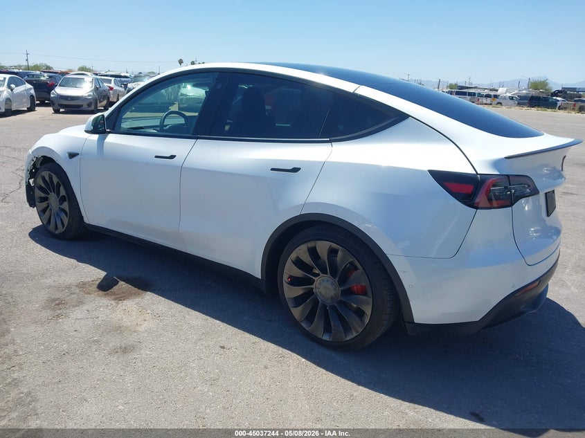 2022 Tesla Model y VIN 7SAYGDEF4NF395556 IAAI salvage auction — RIGHT FRONT, Salvage (Arizona), sold $12,550 on 2026-07-09 (photo 3)