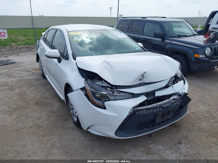 2020 Toyota Corolla VIN 5YFEPRAEXLP041682 IAAI salvage auction — FRONT & REAR, Salvage (Texas), sold $2,700 on 2026-07-06 (photo 1)