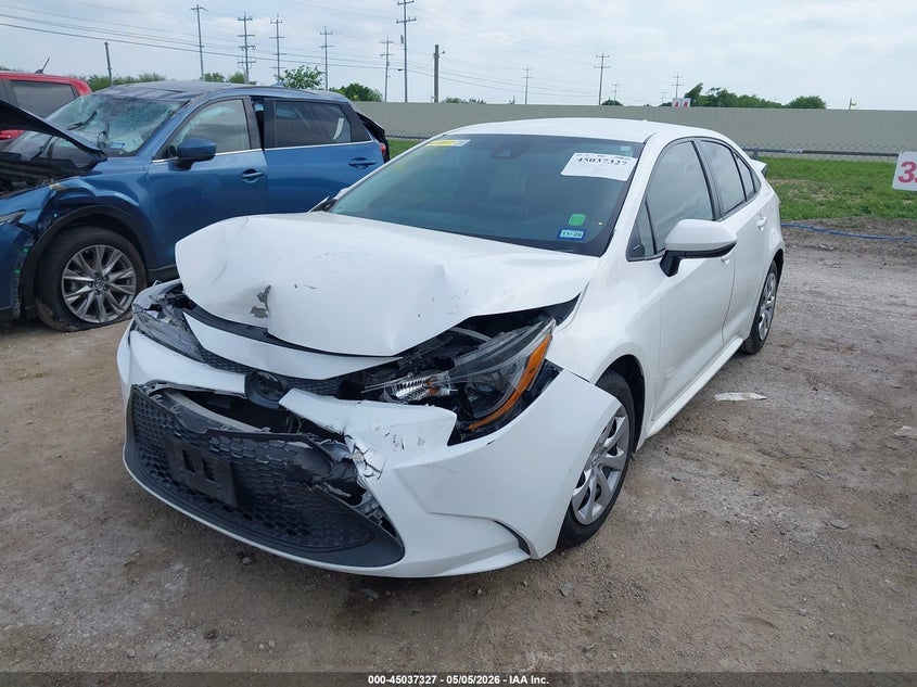2020 Toyota Corolla VIN 5YFEPRAEXLP041682 IAAI salvage auction — FRONT & REAR, Salvage (Texas), sold $2,700 on 2026-07-06 (photo 2)