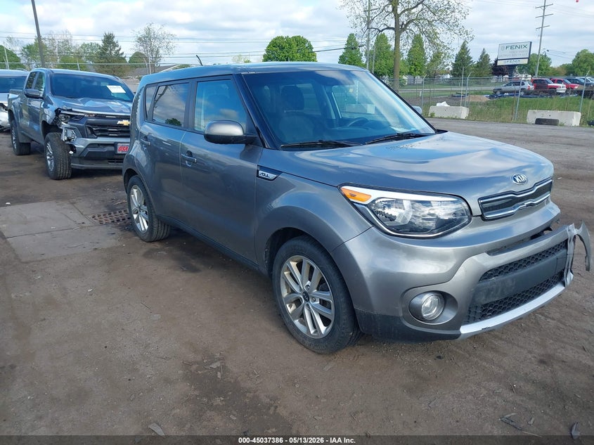 2018 Kia Soul VIN KNDJP3A54J7509562 IAAI salvage auction — FRONT END, Clear (Michigan), sold $1,250 on 2026-07-23 (photo 1)