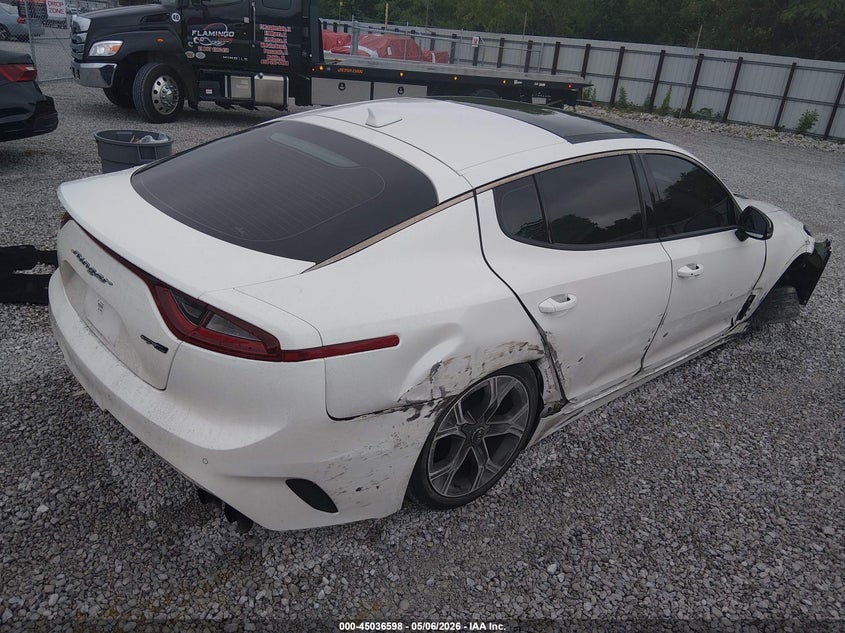 2020 Kia Stinger VIN KNAE15LA4L6084407 IAAI salvage auction — RIGHT SIDE, Salvage (Alabama), sold $2,750 on 2026-07-16 (photo 4)