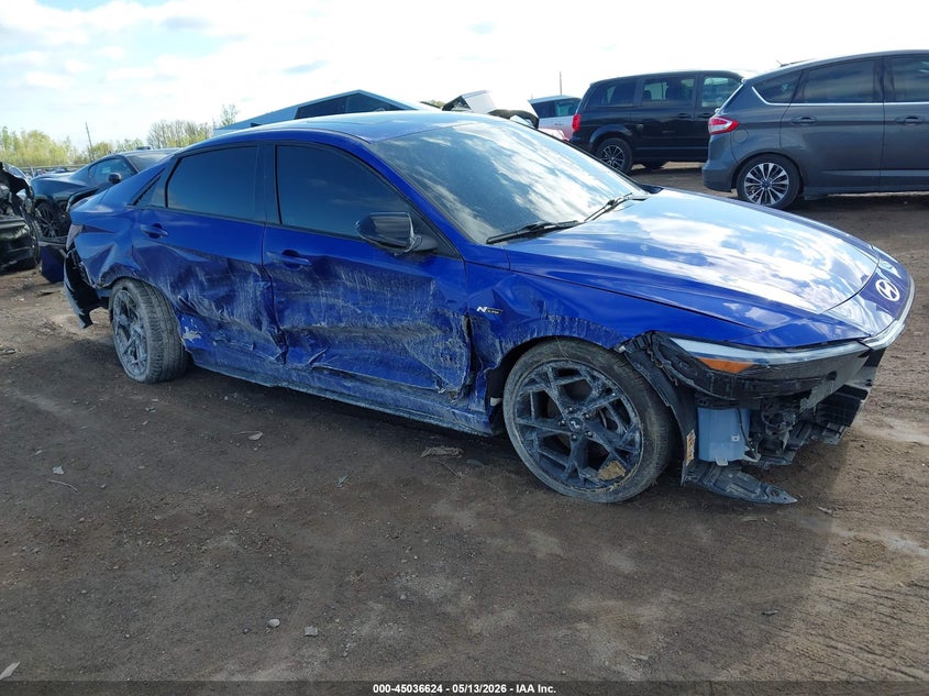 2025 Hyundai Elantra VIN KMHLR4DF9SU016794 IAAI salvage auction — FRONT END, Salvage (Ohio), sold $3,500 on 2026-07-23 (photo 6)