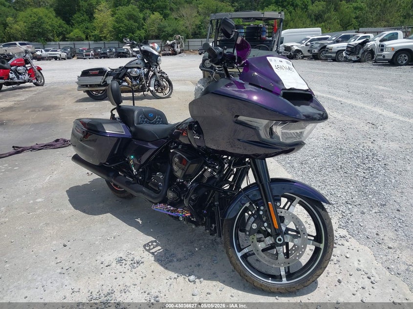 2025 Harley-davidson Road glide VIN 1HD1KH714SB618312 IAAI salvage auction — LEFT SIDE, Rebuildable (Florida), sold $17,050 on 2026-07-15 (photo 1)