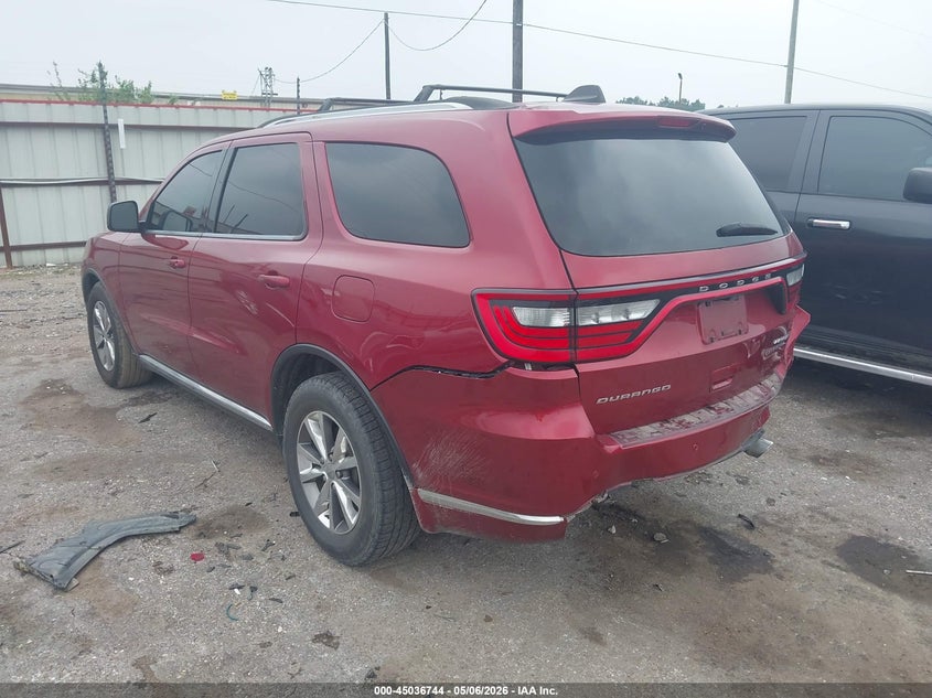 2015 Dodge Durango VIN 1C4RDHDG5FC800978 IAAI salvage auction — REAR END, Original (Texas), sold $2,175 on 2026-07-23 (photo 3)