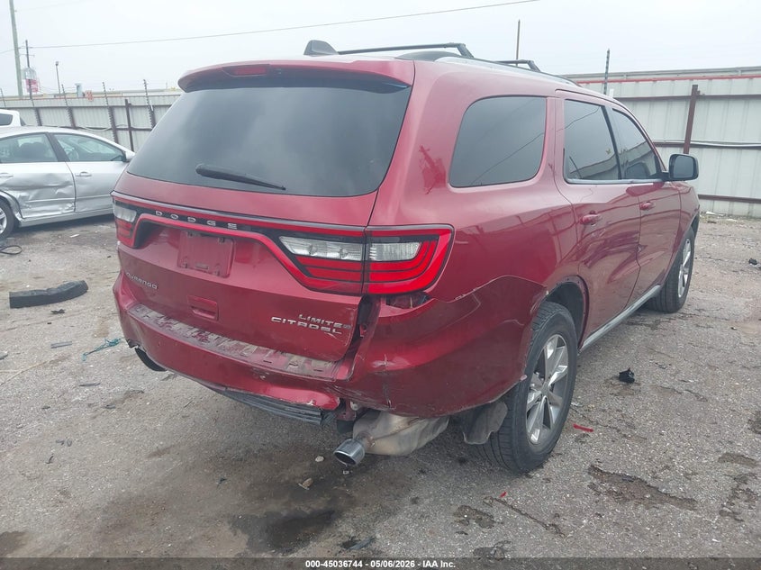 2015 Dodge Durango VIN 1C4RDHDG5FC800978 IAAI salvage auction — REAR END, Original (Texas), sold $2,175 on 2026-07-23 (photo 4)