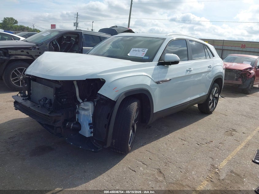 2025 Volkswagen Atlas cross sport VIN 1V2JE2CA3SC215779 IAAI salvage auction — FRONT END, Original (Texas), sold $11,200 on 2026-07-22 (photo 2)