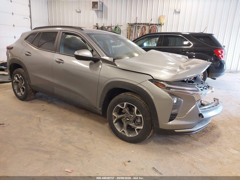 2025 Chevrolet Trax VIN KL77LHEP1SC225231 IAAI salvage auction — FRONT END, Scrap (Michigan), sold $1,350 on 2026-07-14 (photo 1)