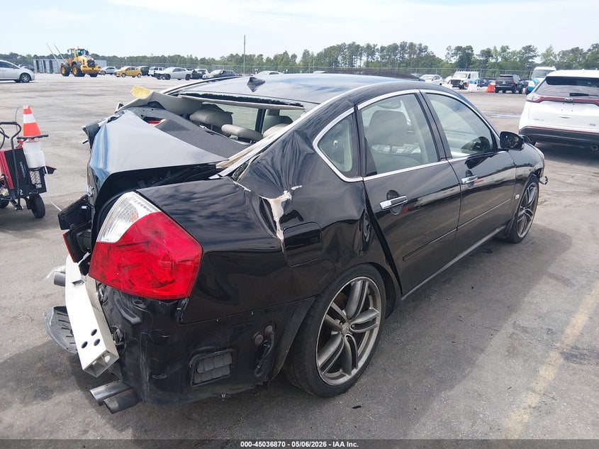 2006 Infiniti M45 VIN JNKBY01EX6M205854 IAAI salvage auction — FRONT & REAR, Salvage (South Carolina), sold $350 on 2026-07-08 (photo 4)