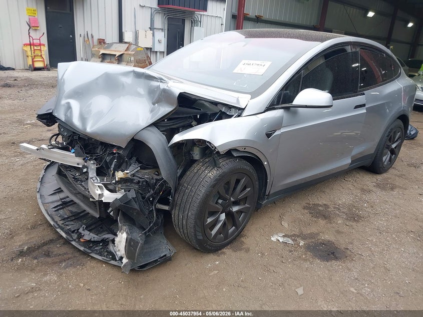 2025 Tesla Model x VIN 7SAXCDE54SF472338 IAAI salvage auction — FRONT END, Mv-907A (New York), sold $16,000 on 2026-07-09 (photo 2)