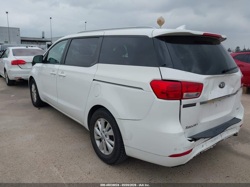 2017 Kia SEDONA VIN KNDMB5C12H6255206 IAAI salvage auction — REAR END, Original (Texas), sold $925 on 2026-07-09 (photo 3)