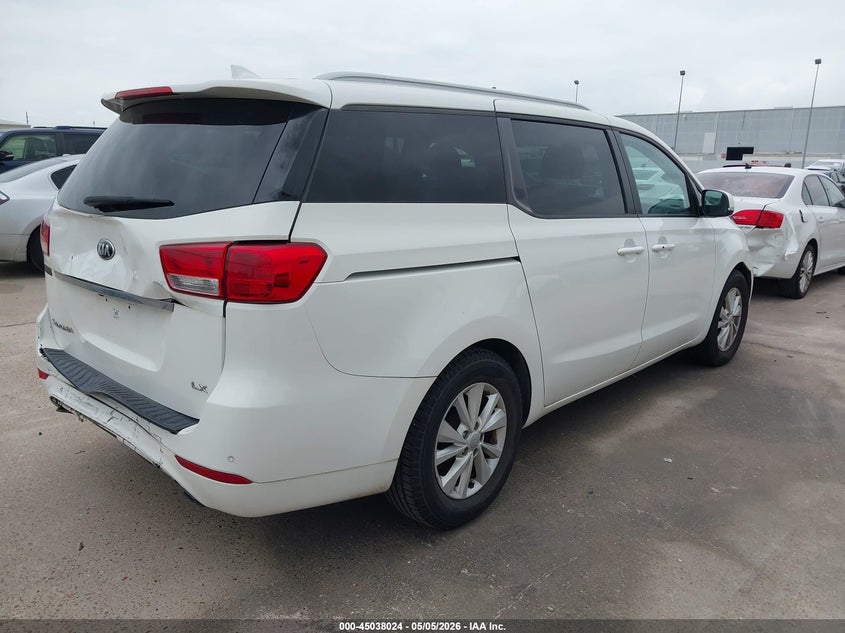 2017 Kia SEDONA VIN KNDMB5C12H6255206 IAAI salvage auction — REAR END, Original (Texas), sold $925 on 2026-07-09 (photo 4)