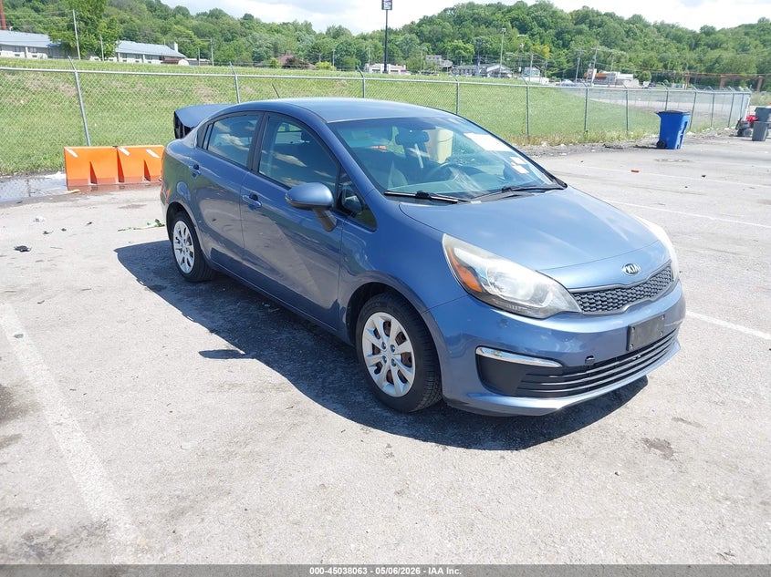 2016 Kia Rio VIN KNADM4A36G6557795 IAAI salvage auction — REAR END, Salvage (Missouri), sold $550 on 2026-07-21 (photo 1)