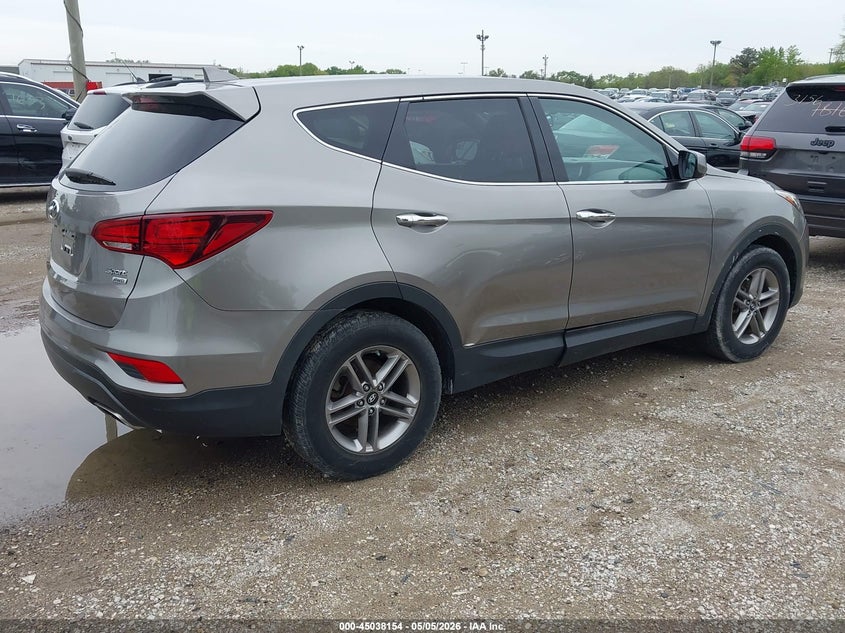 2017 Hyundai Santa fe VIN 5XYZTDLB2HG442741 IAAI salvage auction — UNKNOWN, Salvage (Illinois), sold $1,850 on 2026-07-21 (photo 4)