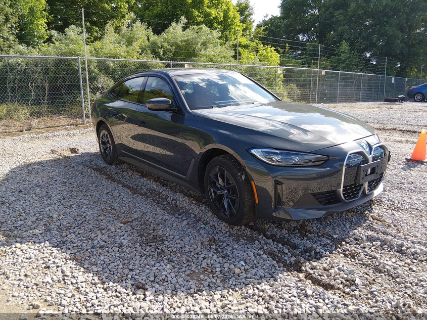 2023 BMW I4 VIN WBY73AW09PFP79181 IAAI salvage auction — FRONT END, Salvage Title, sold $9,600 on 2026-08-31 (photo 1)