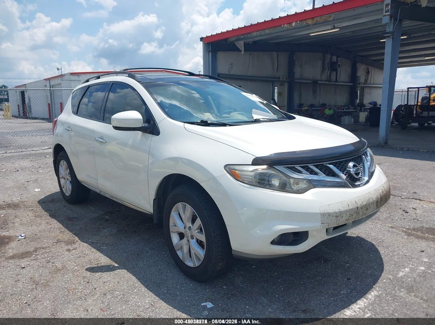 2012 Nissan Murano VIN JN8AZ1MU3CW119311 IAAI salvage auction — LEFT SIDE, Salvage (Idaho), sold $300 on 2026-07-14 (photo 1)