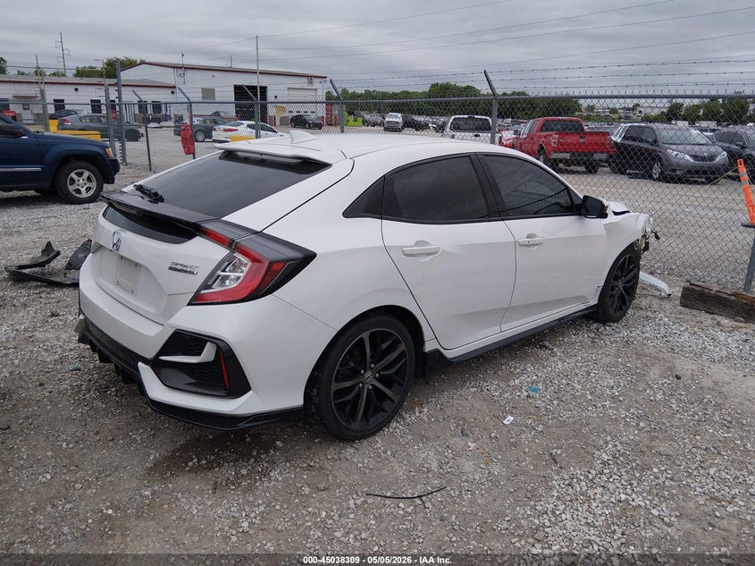 2020 Honda Civic VIN SHHFK7H94LU216227 IAAI salvage auction — RIGHT FRONT, Salvage Title, sold $4,850 on 2026-07-30 (photo 4)