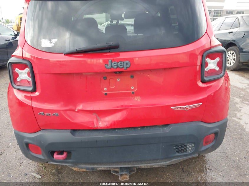 2016 Jeep Renegade VIN ZACCJBCT6GPD57425 IAAI salvage auction — REAR END, Original (Texas), sold $2,100 on 2026-07-28 (photo 6)