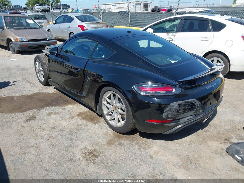 2018 Porsche 718 cayman VIN WP0AA2A87JK260421 IAAI salvage auction — FRONT END, Salvage (California), sold $15,200 on 2026-07-29 (photo 3)
